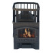 Печь банная чугунная Сибирь-24. Каминная дверца Сибирь (сетка)